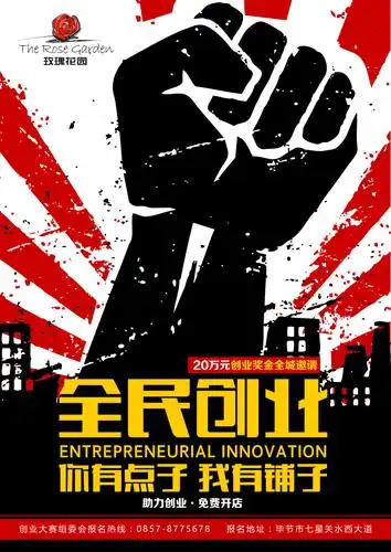 全民创业海报psd图片设计模板素材