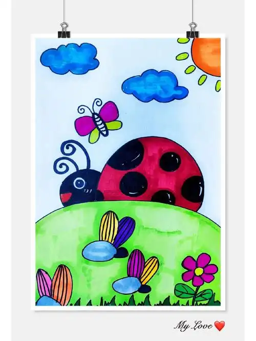 七星瓢虫适合45岁宝贝的创意美术