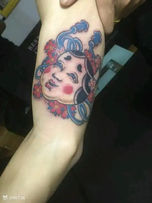 日式娃娃脸_纹身图案手稿图片_泽一的纹身作品集
