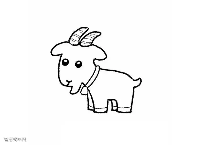 简笔画山羊妈妈的画法