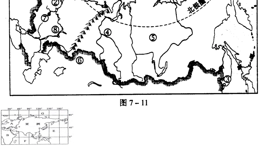 七年级地理下册填图练习题(人教版)
