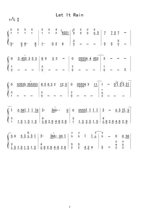 求大神把五线谱翻译成简谱!