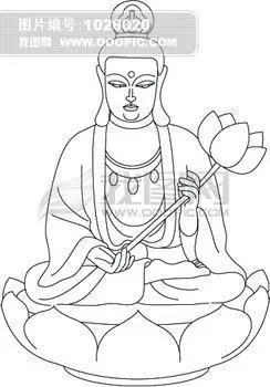 画大势至菩萨的简笔画