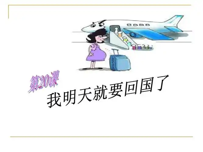 第20课 明天我就要回国了ppt