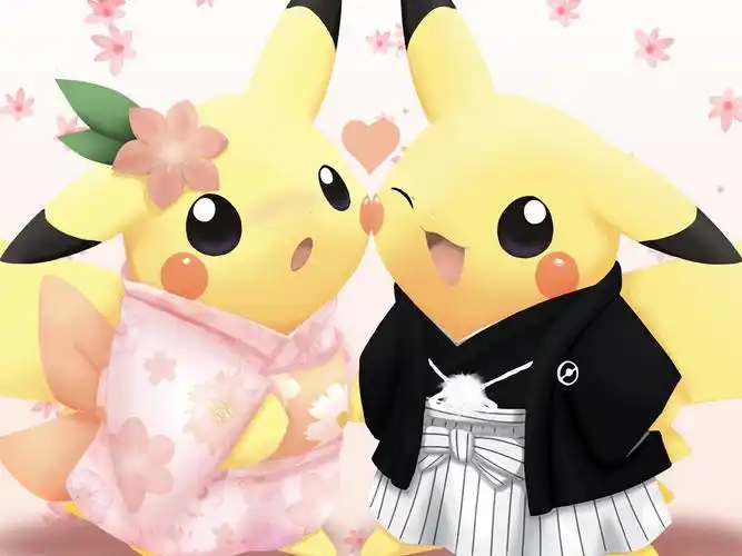 宠物小精灵,神奇宝贝,皮卡丘,结婚,爱情,可爱,动漫宠物小精灵壁纸图片