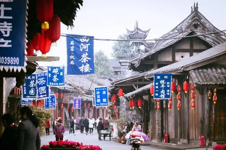 元通古镇成都周边千年古镇感觉时光在这里放慢了速度