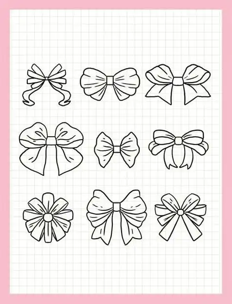 蝴蝶结简笔画 蝴蝶结简笔画彩色