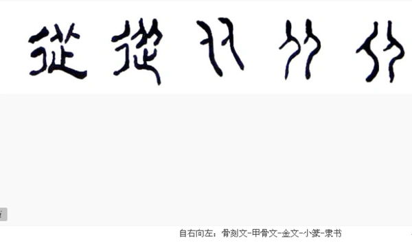 从字的甲骨文