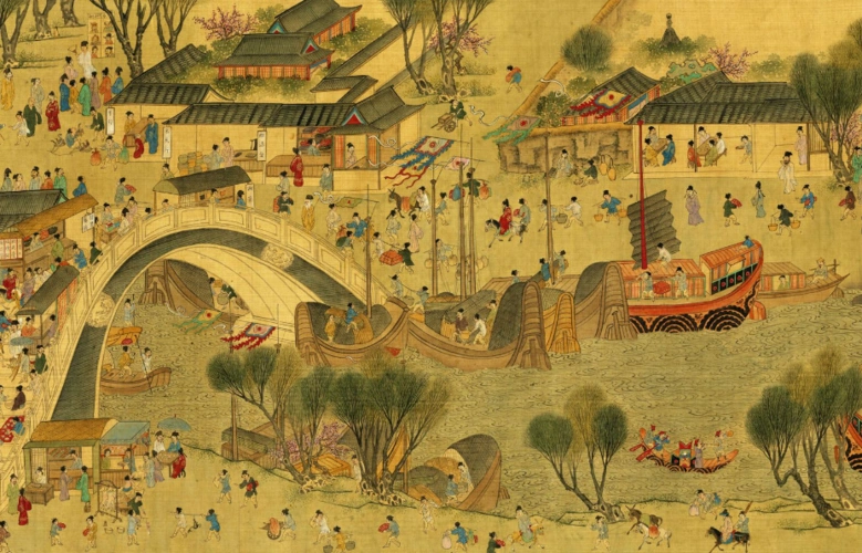 原创放大镜下的清明上河图竟出现了外卖小哥的身影太意外了