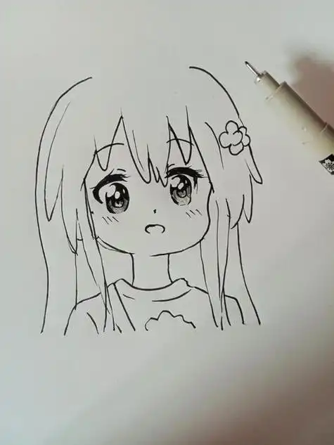 手绘女孩教程教程手绘绘画动漫简笔画临摹文化