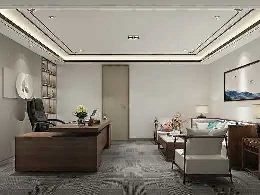 咸阳新中式风格办公室设计效果图