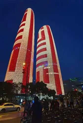 金融城双子塔灯光秀