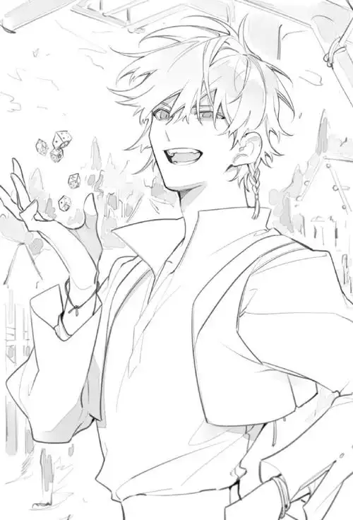 日韩系男生线稿素材合辑