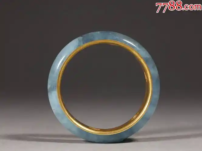 海蓝宝包金手镯