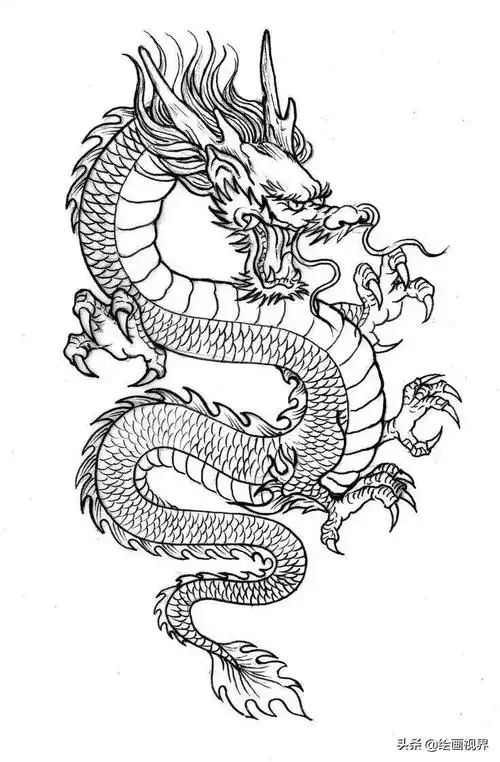 龙怎么画霸气又简单(二月二,不知道画什么?