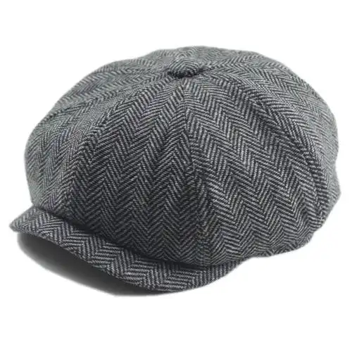 八角帽女春秋复古男潮日系大头帽子大号码贝雷帽牛仔画家帽大头围