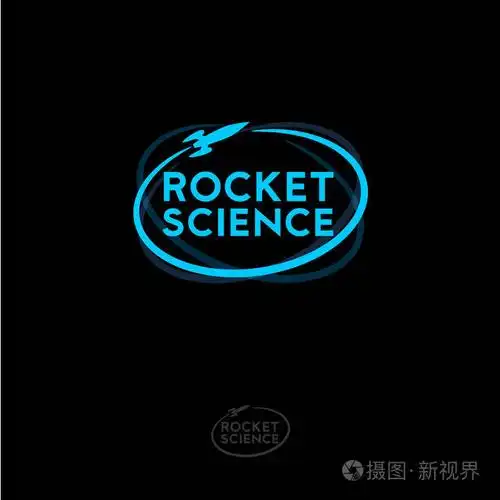 火箭科学的标志.蓝色火箭会徽