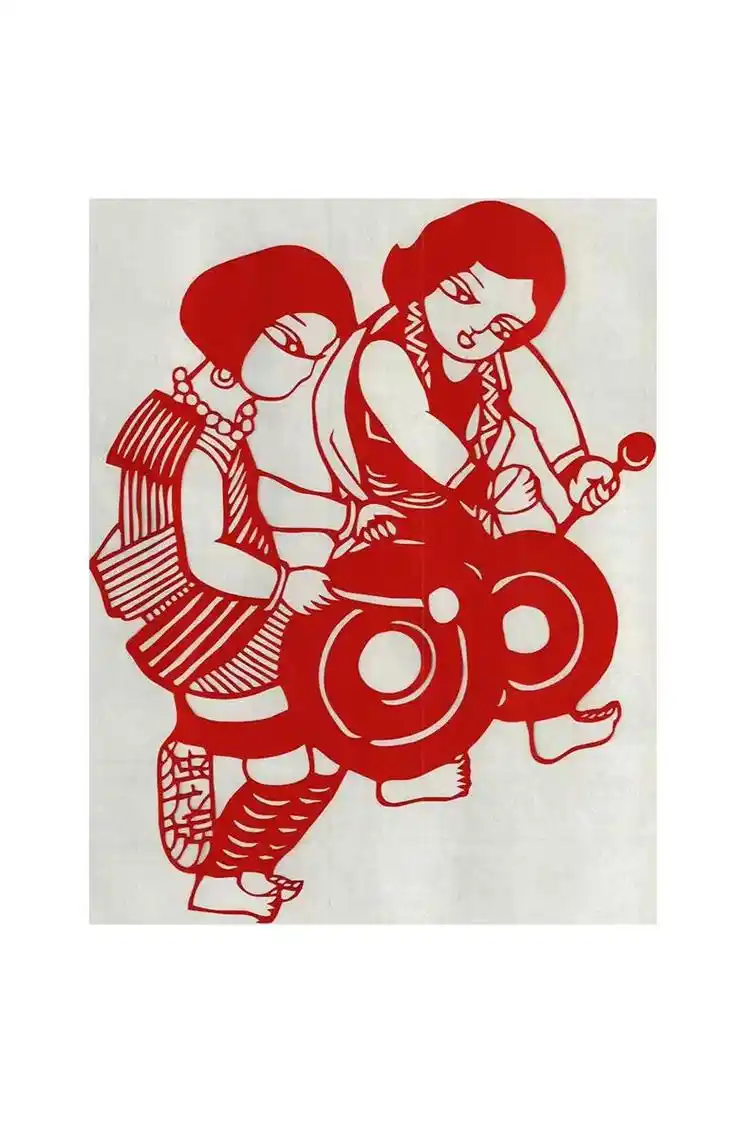 56个民族一家亲.#剪纸艺术 #底稿 #图样 #刻纸也是一门 - 抖音