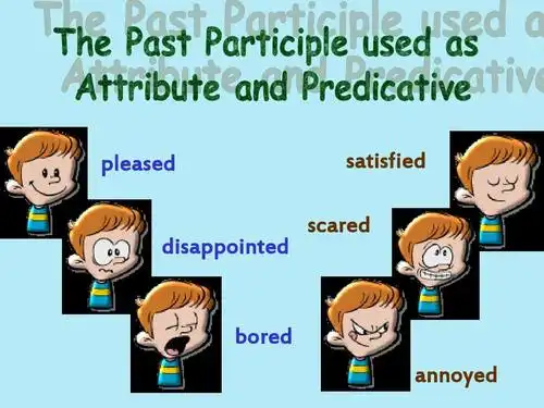 pleased disappointed satisfied scared bored annoyed