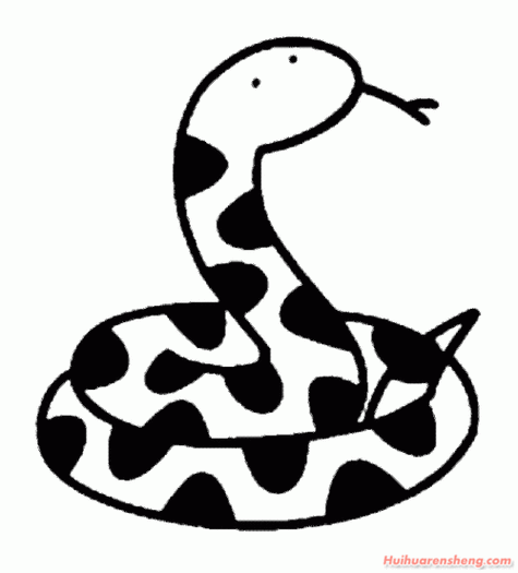 蛇简笔画十二生肖