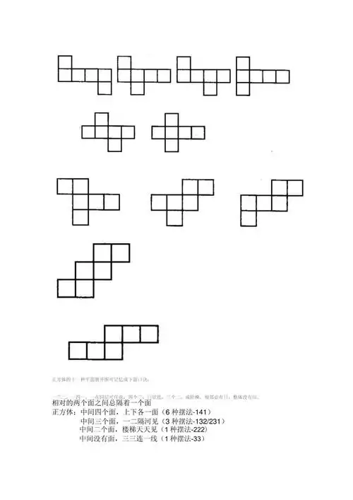 正方体的十一种平面展开图_第1页