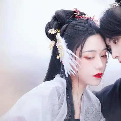 高清古风真人情侣头像女生