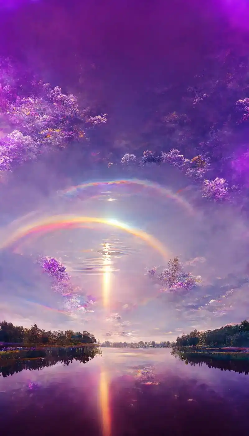 最美的紫色彩虹天空.观看建议:打开护眼模式,手机屏幕亮度调到 - 抖音