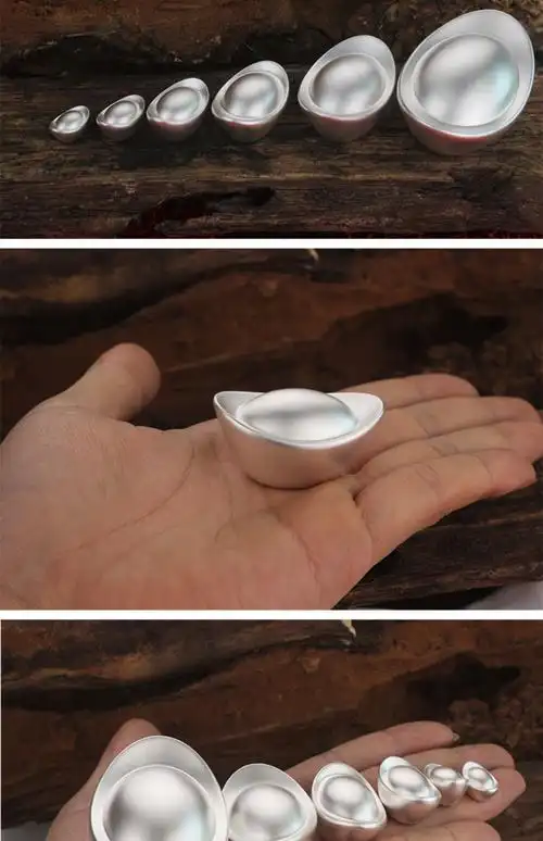 周大福款式s999足银实心银元宝 白银银锭足银元宝银条银币纪念礼物