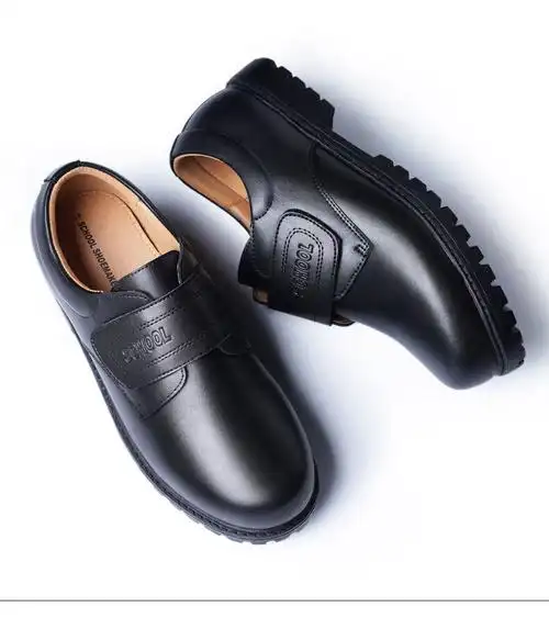 中学生礼服皮鞋男青少年校园正装大童黑色真皮软皮英伦风春秋男鞋
