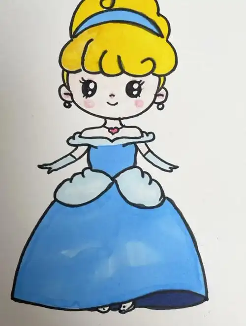 灰姑娘简笔画