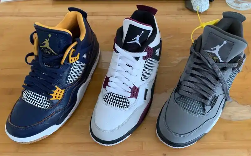 airjordan4aj4大巴黎开箱与酷灰和海军蓝的一个对比让大家直观看到