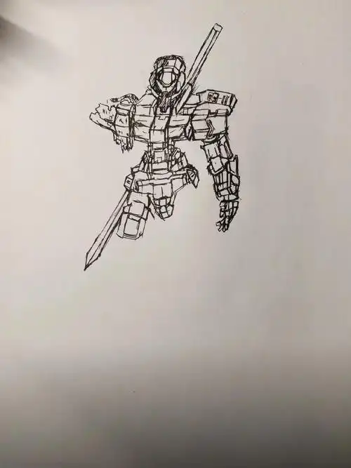 尝试不打草稿 #画画 #高达 #动漫 #手绘@小尚同学 @看 - 抖音