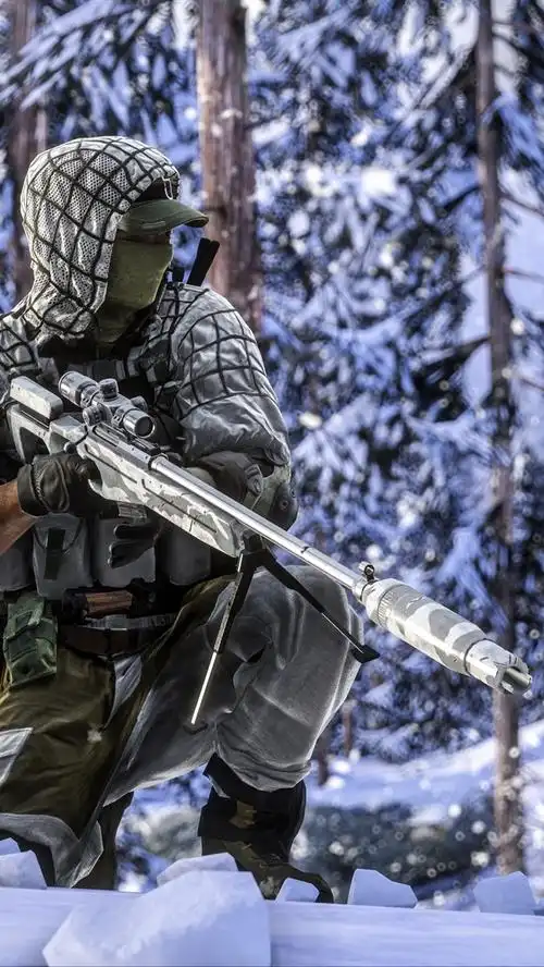 战地4,士兵,狙击手,冬天,雪