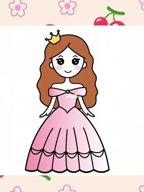 适合不同年龄段孩子学习哦二十一张儿童公主涂色简笔画迷你世界米娜