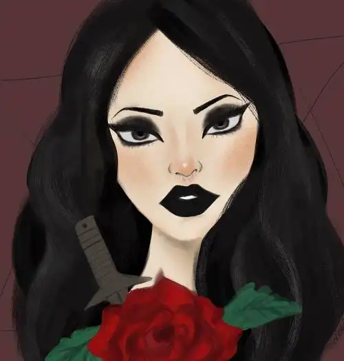 哥特妆女孩头像