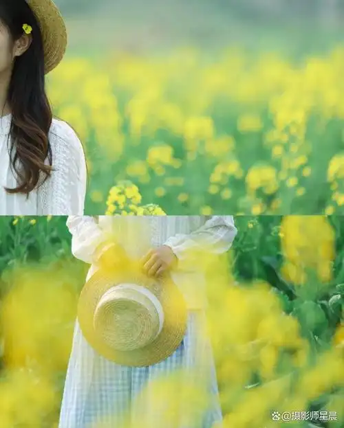 油菜花人像怎么拍摄6个拍照姿势拍出美美氛围感