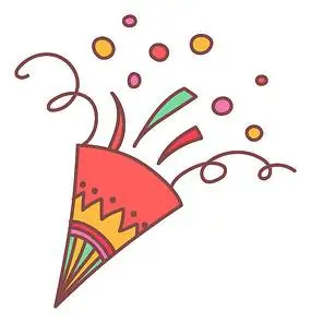 手绘卡通节日礼花