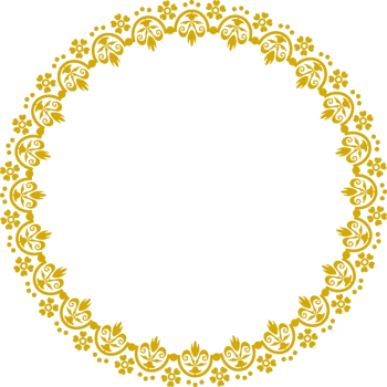 圆形古典花纹边框
