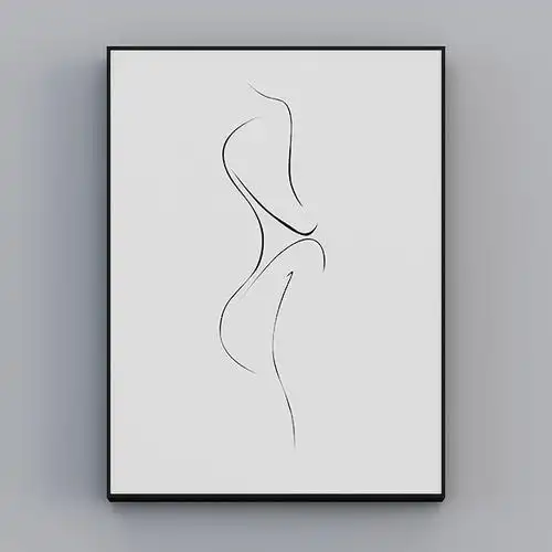 罗尚-现代风-极简线条客厅装饰画-极简主义e3d模型