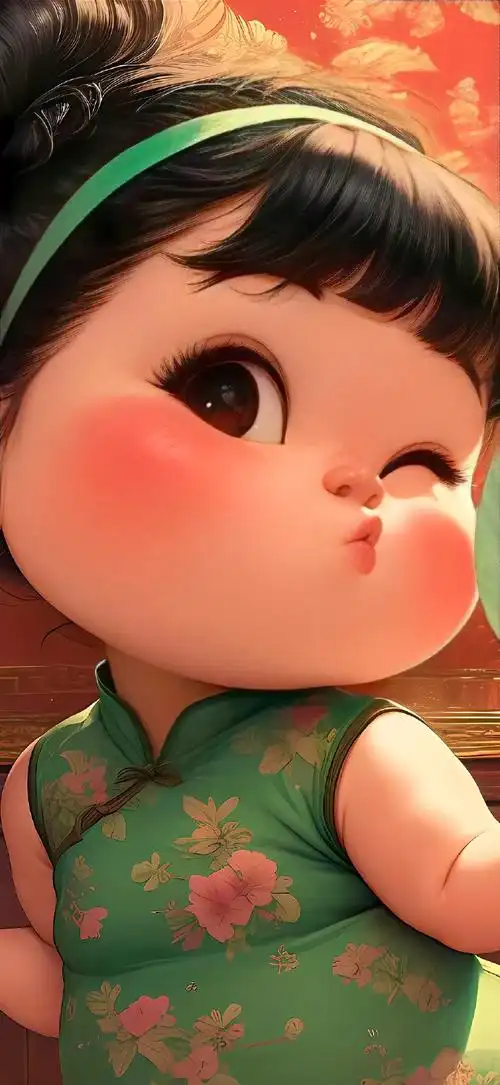 可爱胖女孩壁纸