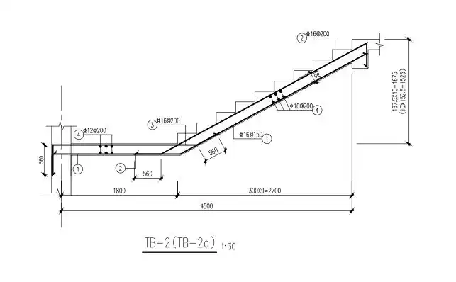 单构件输入楼梯钢筋bt型楼梯图集参数图中分布筋设置为斜板段与休息台