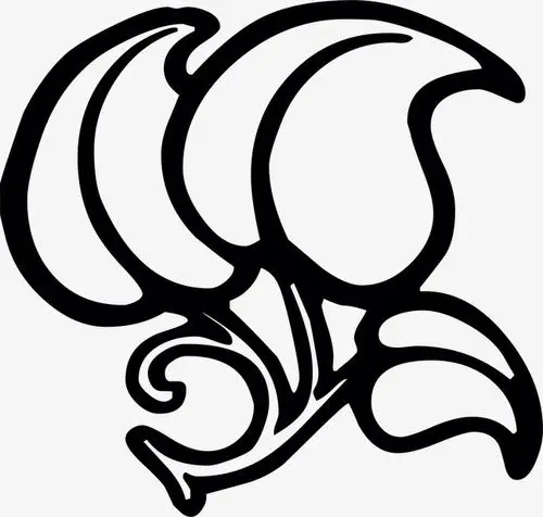 传统古典角花花纹素材