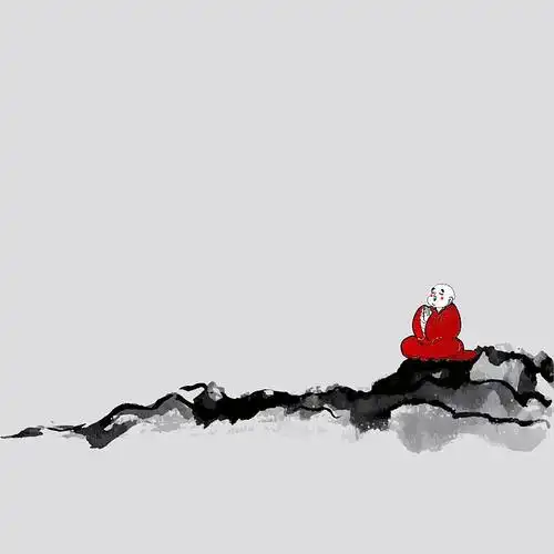 极简的泼墨禅意画作品集