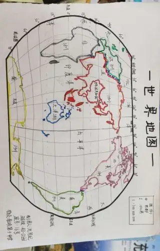 手绘世界地图 优秀作品