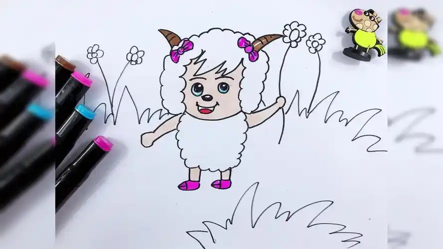 简笔画教程美羊羊