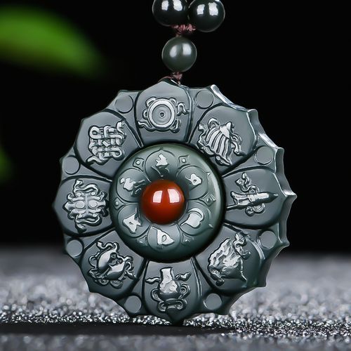 佳媛玉业和田玉八仙法器玉吊坠 男女士款玉吊坠玉石玉牌玉佩