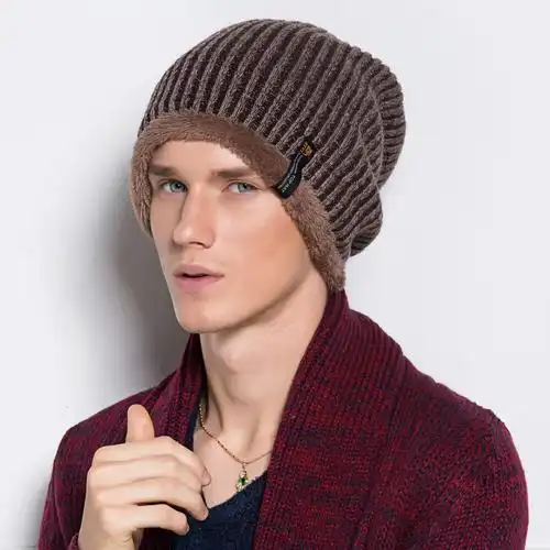 百搭帽子厂家批发羊毛针织帽秋冬羊毛男帽