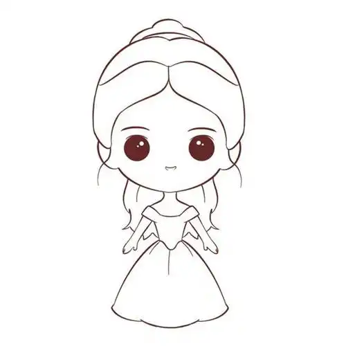 动漫| 漂亮可爱的贝儿公主简笔画 - 元艺考