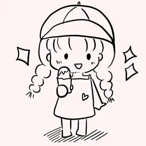 可爱的小姑娘的简笔画