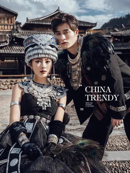 婚纱  #苗族服饰  #旅拍  #写真苗族婚纱暗黑系来啦